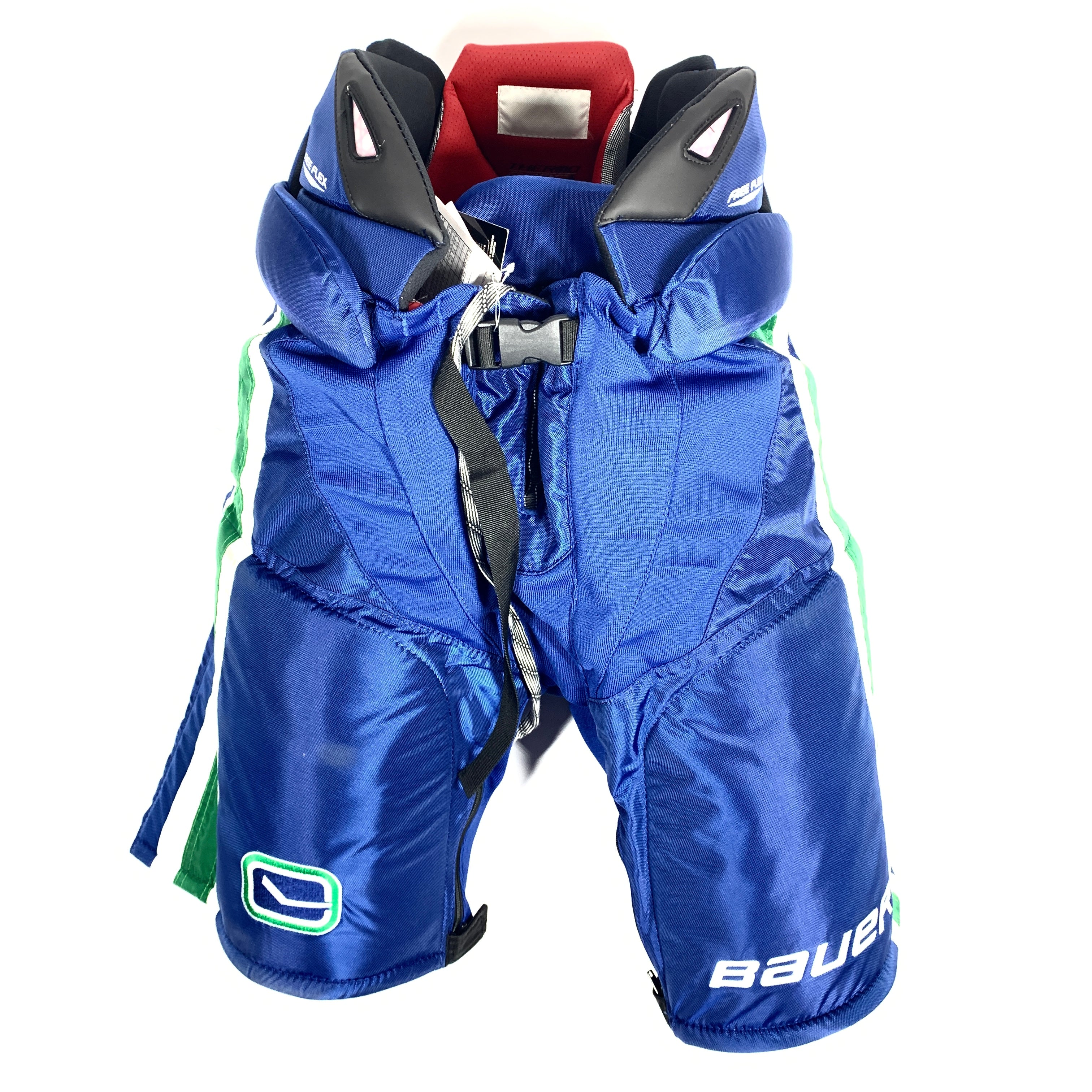 Pantalon de hockey Bauer Vapor - NHL Pro Stock - Vancouver Canucks (bleu/vert/blanc)